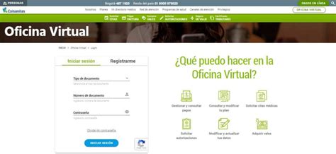 asistente virtual colsanitas|Servicios Oficina Virtual